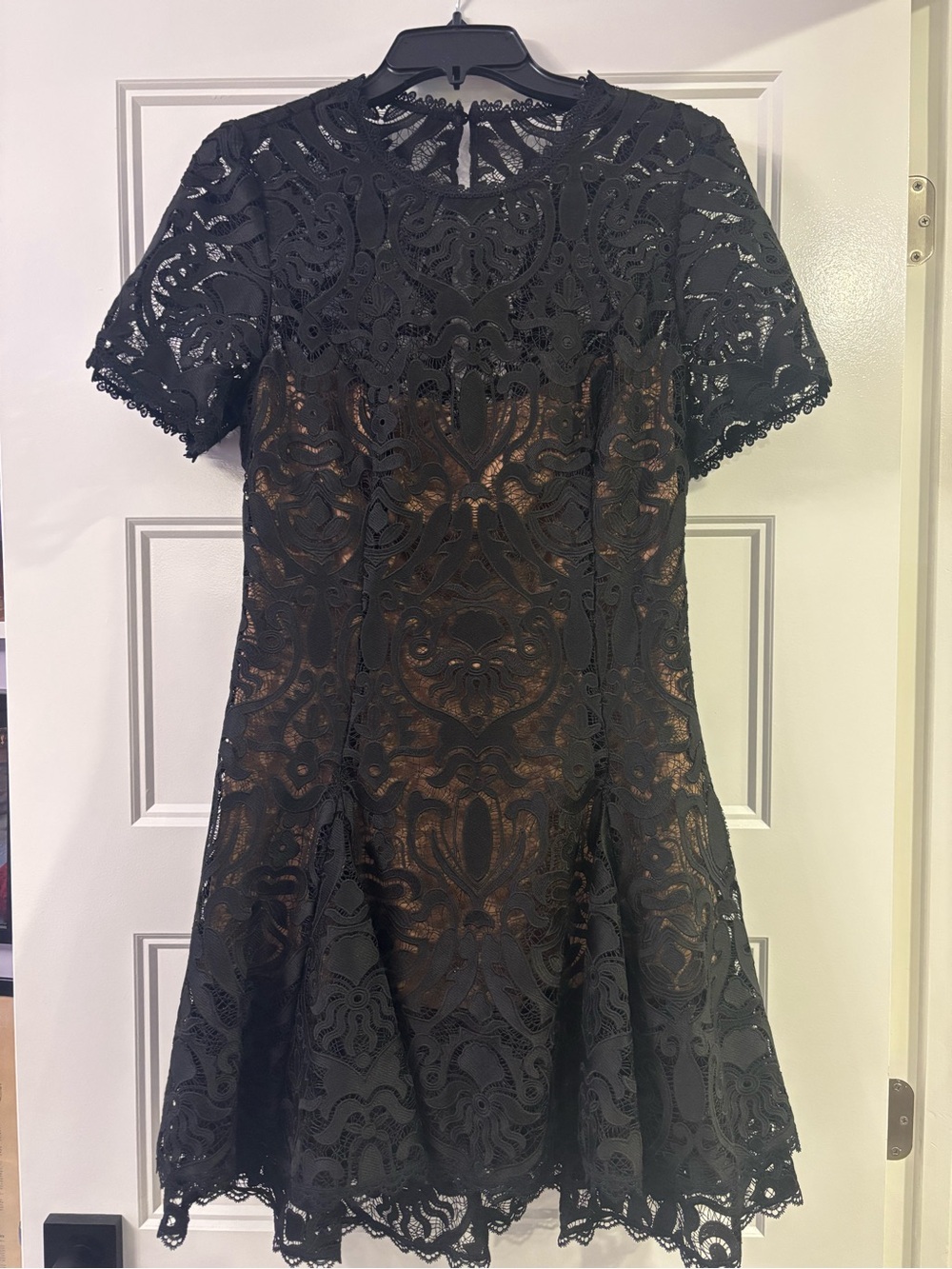 Ever New Black Cornelia Lace Mini (Size 8)